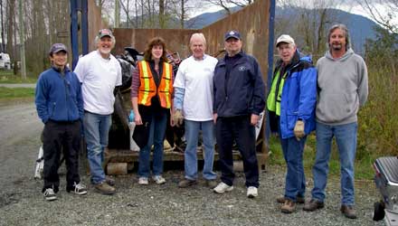 Group cleanup at Chilliwack River